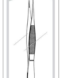 Splinter Forceps Econo Sterile 3-1/2 Inch Length Floor / Office Grade Pakistani Stainless Steel Sterile NonLocking Thumb Handle Straight Fine, Pointed Serrated Tips