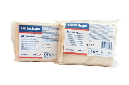 Elastic Tubular Support Bandage Tensoshape 14-4/5 Inch X 16-2/5 Foot Full Leg Pull On Tan NonSterile Large / Size D / E Standard Compression
