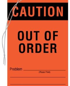 Equipment Tag UAL With Caution Black / Red 3-1/8 X 6-1/4 Inch Card Stock