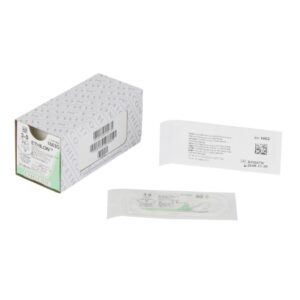 Nonabsorbable Suture with Needle Ethilon Nylon PS-1 3/8 Circle Reverse Cutting Needle Size 3-0 Monofilament