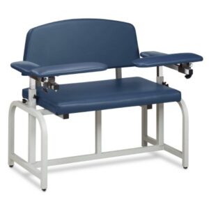 Blood Drawing Chair Lab X Series Double Adjustable Flip Up Armrests Royal Blue