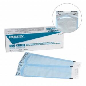 Sterilization Pouch Duo-Check Ethylene Oxide (EO) Gas / Steam 3-1/2 X 5-1/4 Inch Self Seal Paper