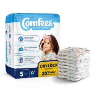 Unisex Baby Diaper Comfees Size 5 Disposable Moderate Absorbency