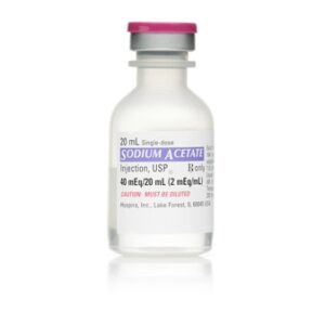 Sodium Acetate, Preservative Free 2 mEq / mL Injection 20 mL