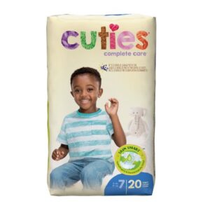 Unisex Baby Diaper Cuties Complete Care Size 7 Disposable Heavy Absorbency