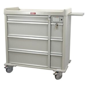 Punch Card Medication Cart 23.5 X 43 X 45.75 Inch, 44 Inch Writing Surface