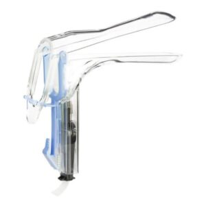 Vaginal Speculum KleenSpec 590 Series Premium Pederson NonSterile Office Grade Acrylic Large Double Blade Duckbill Disposable Built-In Light Source