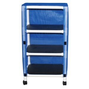 Linen Cart with Cover Echo 3 Shelves 60 lbs. per Shelf Weight Capacity PVC 3 Inch Casters