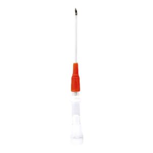 Peripheral IV Catheter Jelco 24 Gauge 3/4 Inch FEP Polymer Straight Hub Non Blood Control Non-Safety