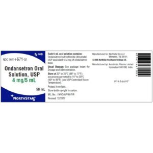 Ondansetron HCl 4 mg / 5 mL Solution 50 mL
