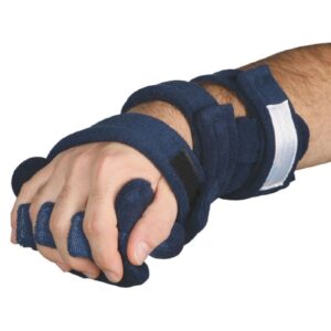 Hand Orthosis with Finger Separators Comfy Standard Foam / Terry Cloth / Wire Left or Right Hand Blue One Size Fits Most