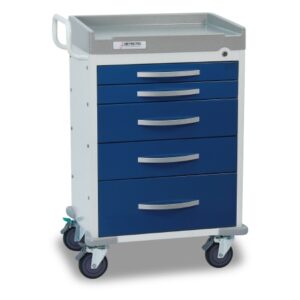 Treatment Cart Detecto Rescue Series Aluminum 22 X 28 X 42 Inch Blue