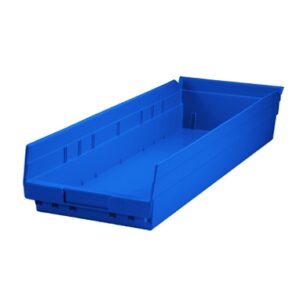 Shelf Bin Blue Plastic 4 X 8-3/8 X 23-5/8 Inch