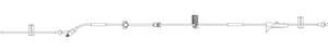 IV Pump Set Infusomat Space Pump 2 Ports 15 Drops / mL Drip Rate Without Filter 120 Inch Tubing Solution