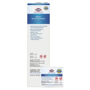 Surface Disinfectant Clorox Healthcare Premoistened Germicidal Manual Pull Wipe 50 Count Individual Packet Fruity Floral Bleach Scent NonSterile