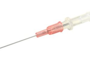 Peripheral IV Catheter Jelco 20 Gauge 1-1/4 Inch FEP Polymer Straight Hub Non Blood Control Non-Safety