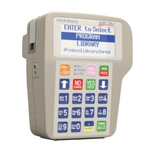 Ambulatory Infusion Pump Curlin 6000 2 Alkaline C Batteries, AC, External Rechargeable Battery Pack Curvilinear Peristaltic NonWireless 1 mL to 9.99 mL Volume 0.1 to 400 mL/hr, increments of 0.1 mL/hr Graphic LCD, 4 lines/16 characters