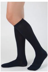 Compression Stocking Health Support Knee High Size E / Regular Black Closed Toe