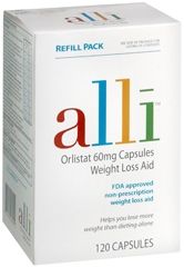 Weight Loss Aid Alli Orlistat 60 mg Strength Capsule 120 per Bottle