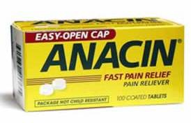 Pain Relief Anacin 200 mg Strength Aspirin Tablet 100 per Bottle