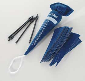 Hand Contracture Orthosis and Hygiene Kit AliMed Carrot Shape Cotton / Plastic Left or Right Hand Blue One Size Fits Most
