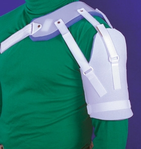 Shoulder Sling AliMed Hemi-Shoulder Sling Medium Polyethylene and Plastazote Foam / Polyester Hook and Loop Strap Closure Right Shoulder