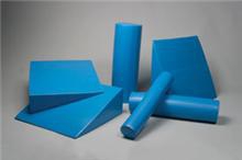 AliMed Antimicrobial-treated Therapy Positioners Therapy Exercise Roll Blue Foam / Vinyl 4 X 24 Inch
