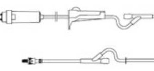 Primary IV Administration Set AMSafe Gravity 2 Ports 15 Drops / mL Drip Rate Without Filter 96 Inch Tubing Solution Without Flow Regulator