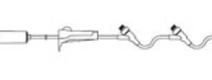 Primary IV Administration Set AMSafe Gravity 2 Ports 10 Drops / mL Drip Rate Without Filter 105 Inch Tubing Solution