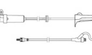 Primary IV Administration Set AMSafe Gravity 1 Port 10 Drops / mL Drip Rate Without Filter 100 Inch Tubing Solution Without Flow Regulator