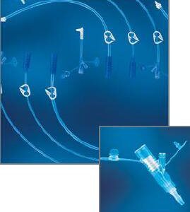 Medication Feeding Tube Set MIC-Key 2 Inch, With SECUR-LOK Right Angle Connector and 2 Port “Y”