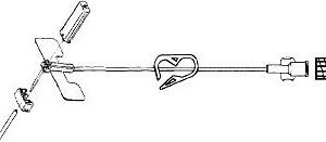 Huber Infusion Set LifeGuard 19 Gauge 1 Inch 10 Inch Tubing Without Port