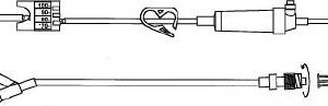 Primary IV Administration Set Vygon Gravity 1 Port 20 Drops / mL Drip Rate Without Filter 84 Inch Tubing Solution Flow Regulator