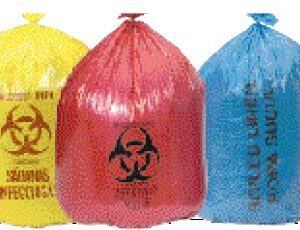 Biohazard Waste Bag Colonial Bag Biohazard Symbol / Infectious Waste 45 gal. Yellow 37 X 50 Inch