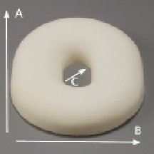 Donut Seat Cushion 14-1/2 W X 12 L X 2-1/2 D Inch Foam