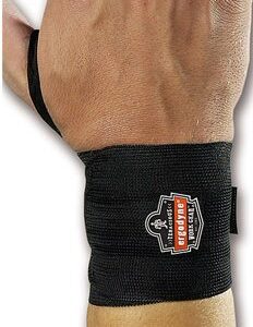 Wrist Support with Thumb Loop ProFlex 420 Wraparound / Wristlet Elastic Left or Right Wrist Black Large / X-Large