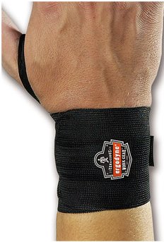 Wrist Support with Thumb Loop ProFlex 420 Wraparound / Wristlet Elastic Left or Right Wrist Black Large / X-Large
