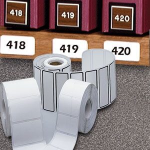 Pre-Printed Label Barkley Chart Tab White Matte Filmstock Room No. Black Patient Information 1-5/16 X 1-5/16 Inch