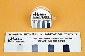 Chlorine Test Paper in Dispenser Hydrion