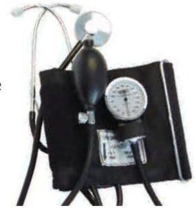 Reusable Aneroid / Stethoscope Set Labtron 33 to 48 cm Adult Cuff Single Head General Exam Stethoscope Pocket Aneroid