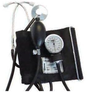 Reusable Aneroid / Stethoscope Set Labtron 33 to 48 cm Large Adult Cuff Single Head General Exam Stethoscope Pocket Aneroid