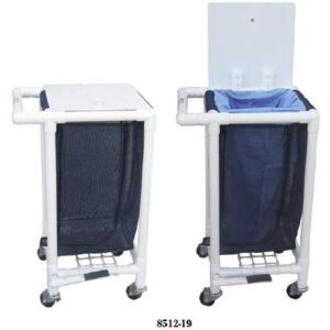 Single Hamper with Bag Lumex 4 Casters 28 gal.