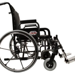 Bariatric Wheelchair Paramount XD Heavy Duty Dual Axle Desk Length Arm Swing-Away Footrest Black Upholstery 26 Inch Seat Width Adult 650 lbs. Weight Capacity