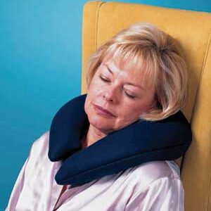 Crescent Neck Pillow Beige Reusable