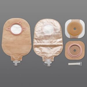 Urostomy Pouch New Image Two-Piece System 9 Inch Length Flat, Trim to Fit Up to 1-3/4 Inch Stoma Drainable