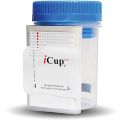 Drugs of Abuse Test Kit iCup A.D. AMP, BAR, BZO, COC, mAMP/MET, MTD, OPI, OXY, PPX, THC, (CR, OX, pH) 25 Tests CLIA Non-Waived
