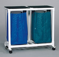 Double Hamper with Bags Standard 4 Casters 39 gal.