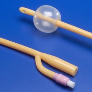 Foley Catheter Dover 2-Way Standard Tip 30 cc Balloon 12 Fr. Silicone Elastomer Coated Latex