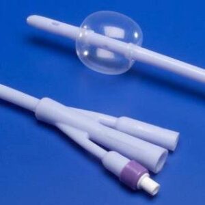 Foley Catheter Dover 3-Way Standard Tip 5 cc Balloon 28 Fr. Silicone