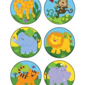 Kids Love Stickers 90 per Pack Baby Zoo Animals , Assorted Sticker 2-1/2 Inch